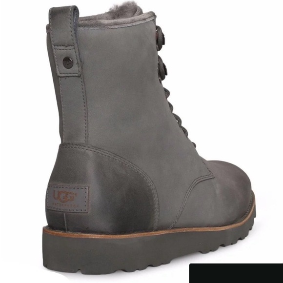 UGG Hannen TL Waterproof Leather Sheepskin Boots Grey Men’s Size 11 Lace Up Snow main image 10